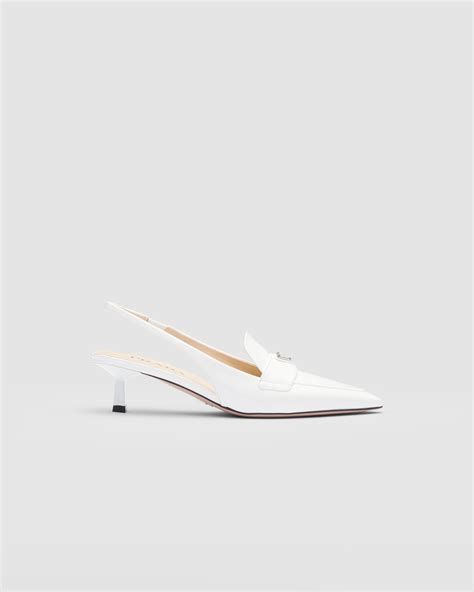 prada white sling backs|Prada slingback sale.